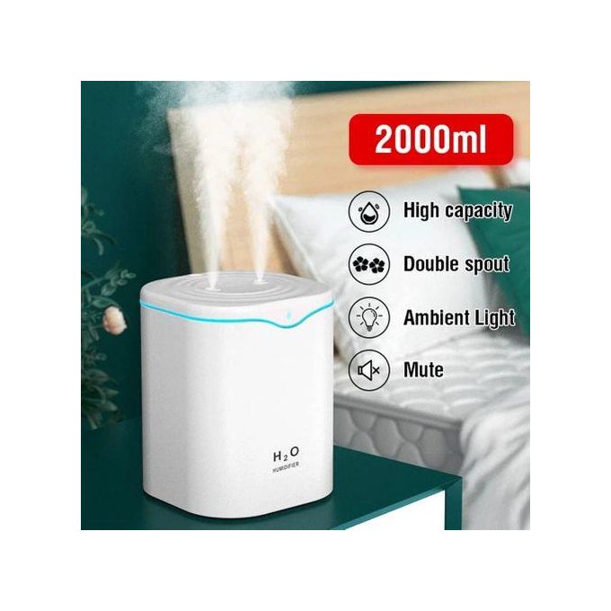 Cool Mist Humidifier Dual Spray Nozzles For Home,Office- 2L