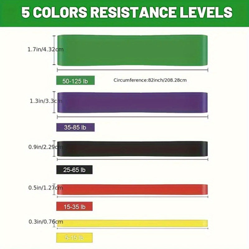 5 Level Resistance Bands Set with Handles,