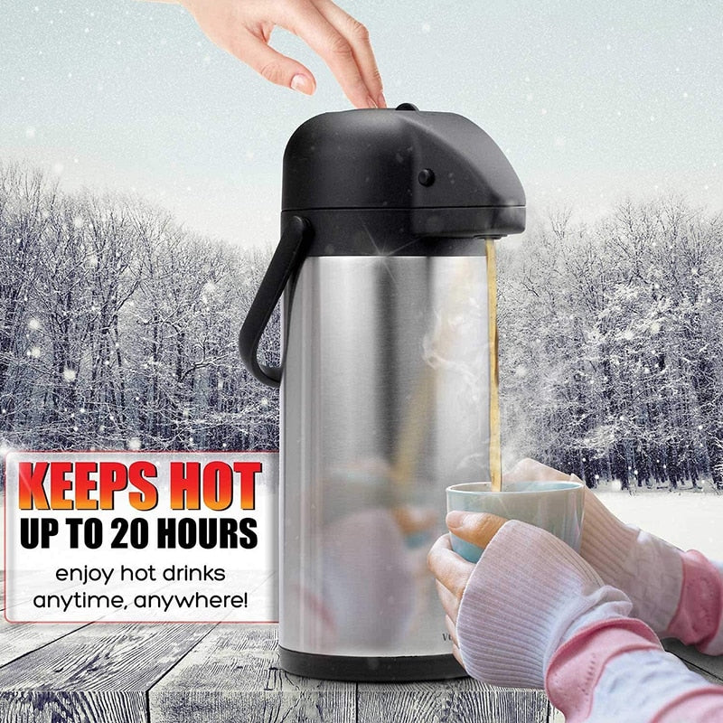Airpot hot and cold beverage dispenser