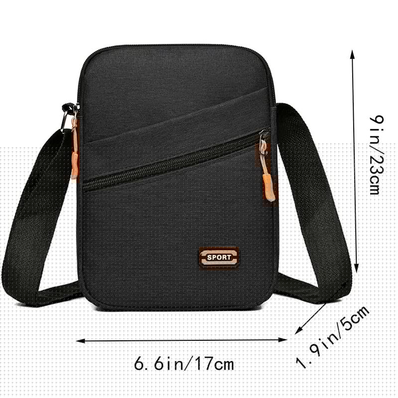 Shoulder Bag / Men's Fashion Casual Multi-Layer Luminous Sling Bag
