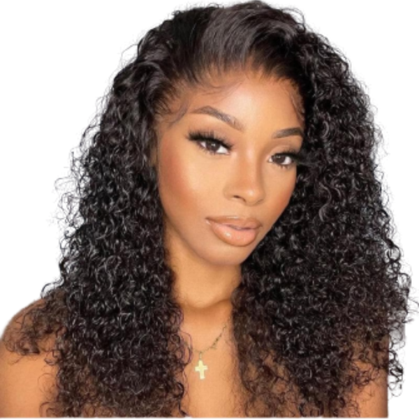 Marigold Peruvian / Brazilian Human Hair Curls Full Frontal Wig.