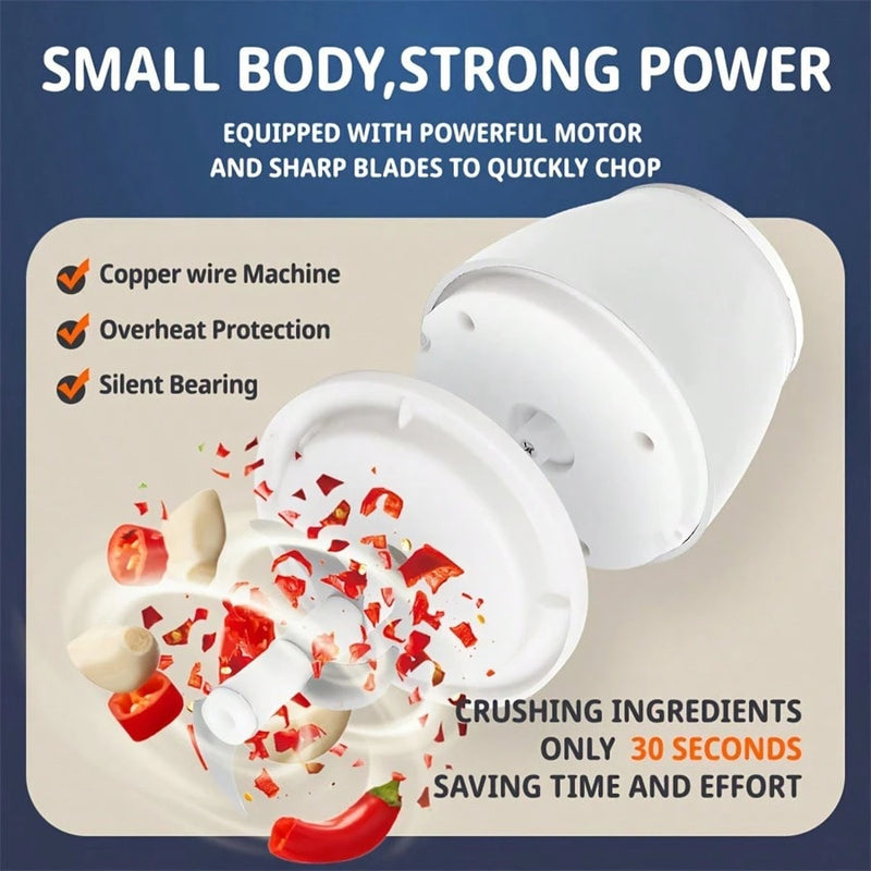 Rechargeable Mini Food Processor, Electric USB