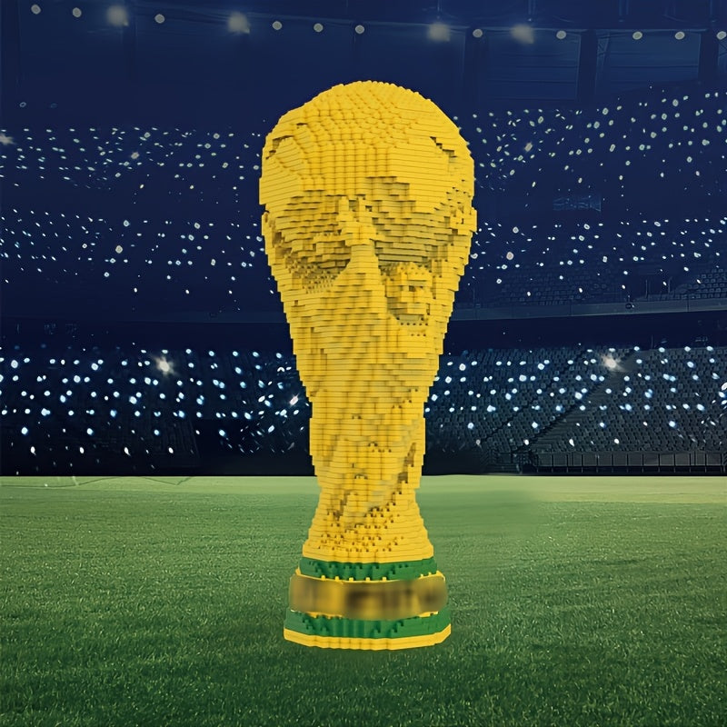 World Cup Trophy Micro Building Blocks Set with 12.6in , DIY