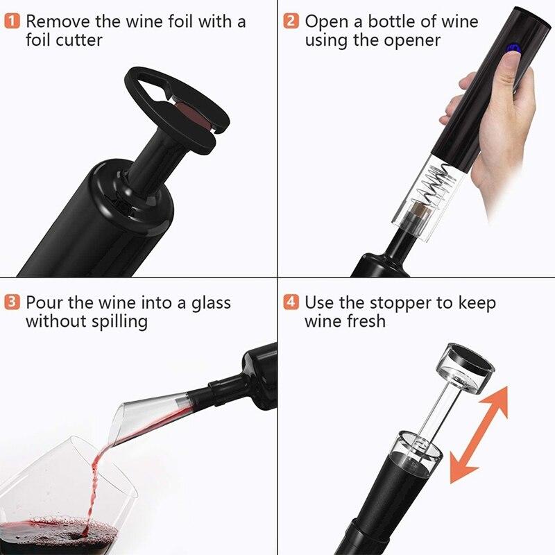 Electric Wine Opener, Battery Corkscrew, Automatic Wireless