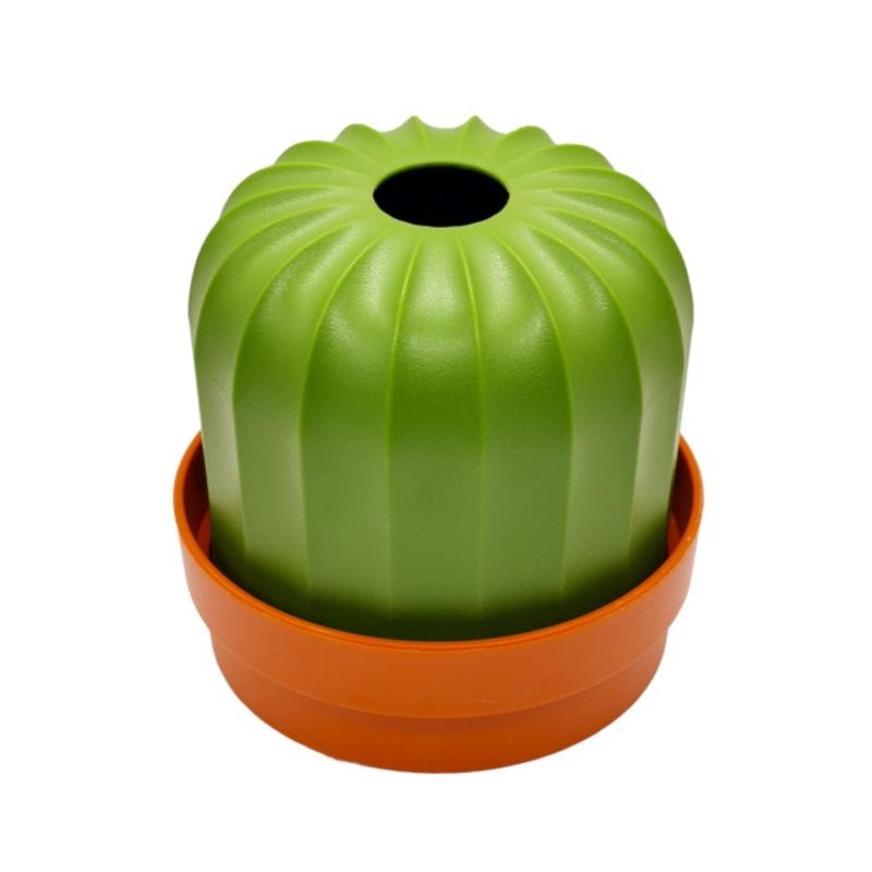 2 pcs. Single sale plastic creative towel box with cactus desktop draw
