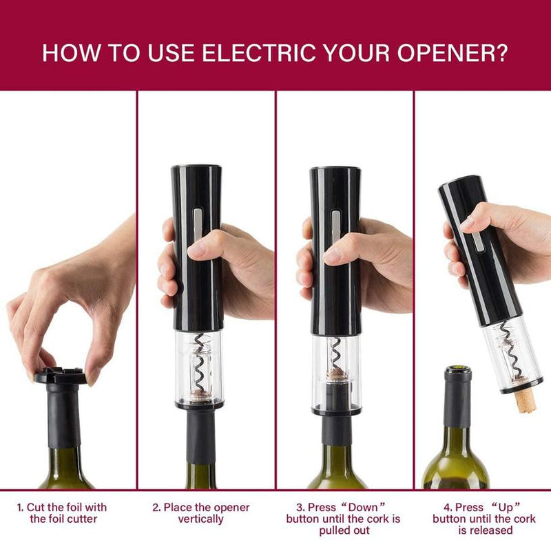 Electric Wine Bottle Opener Kit Automatic Cork Opener
