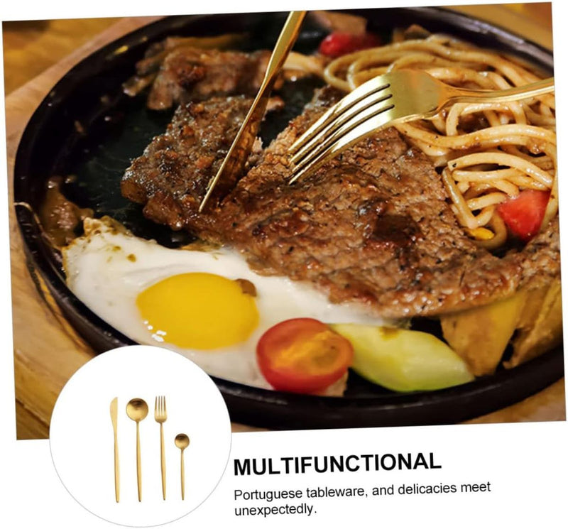 24pcs Stainless Steel Flatware Cutlery Set for Home Kitchen Restaurant Hote