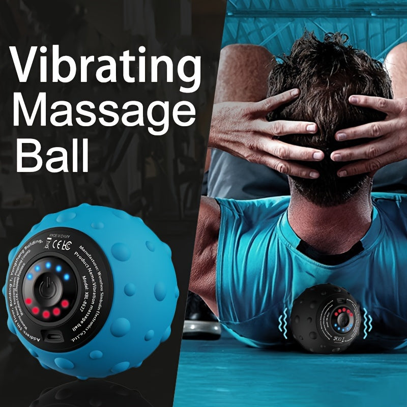 5-Speed Vibrating Massage Ball, Rechargeable Deep Tissue Muscle Massager