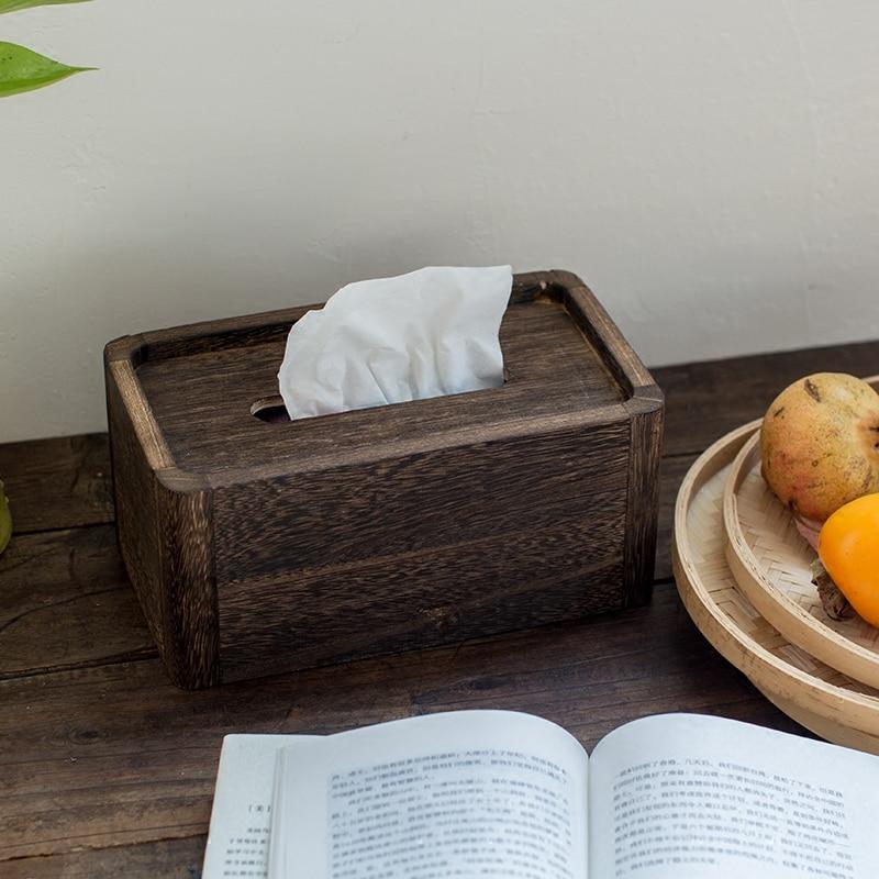 Wooden Paper Box in Roll Simple Solid Paper Box