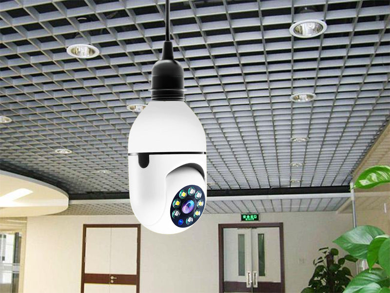 2MP E27 Socket Lamp Holder CCTV WiFi IP Camera PTZ Two Way Audio Home Security Bulb Camera