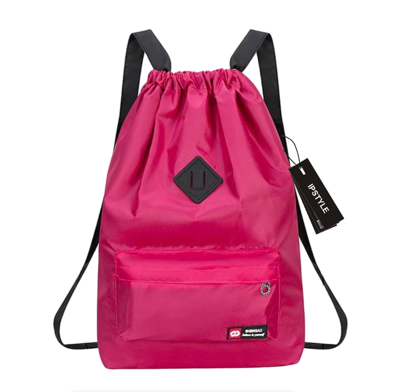 Outdoor Oxford Cloth Drawstring Bag Lightweight Nylon Travel Backpack