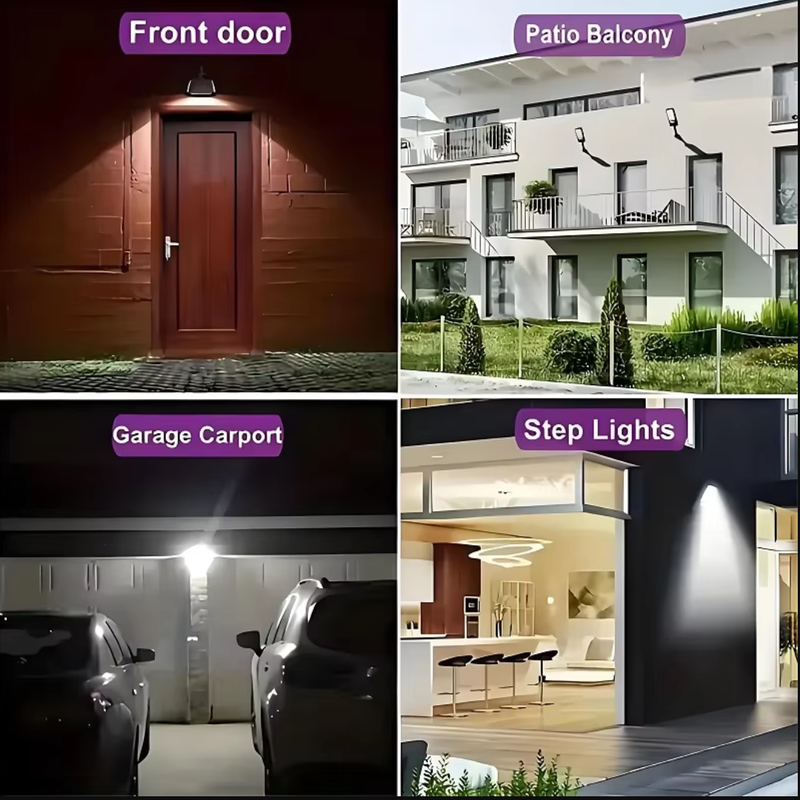 Outdoor Solar Lights Garden Wall Courtyard Path Lighting Motion Sensor 2 PCS