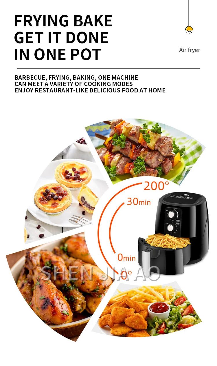 5L Air Fryer Household Large Capacity Electric Fryer