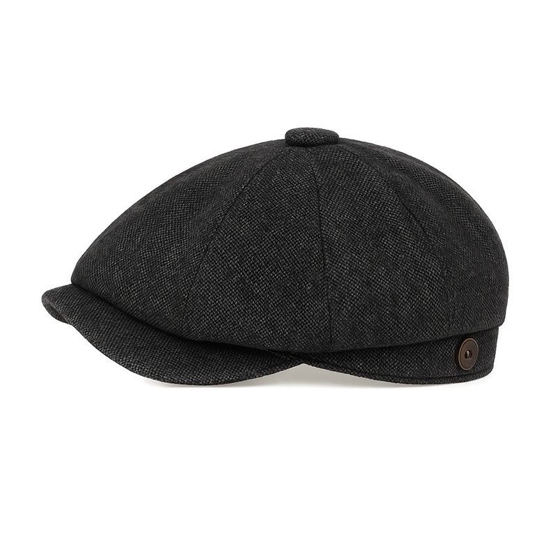 Men's Newsboy Hats Peaky Autumn Vintage Herringbone Octagon Cap Classic Lightweight Beret Hats Vintage Baker Boy Cap