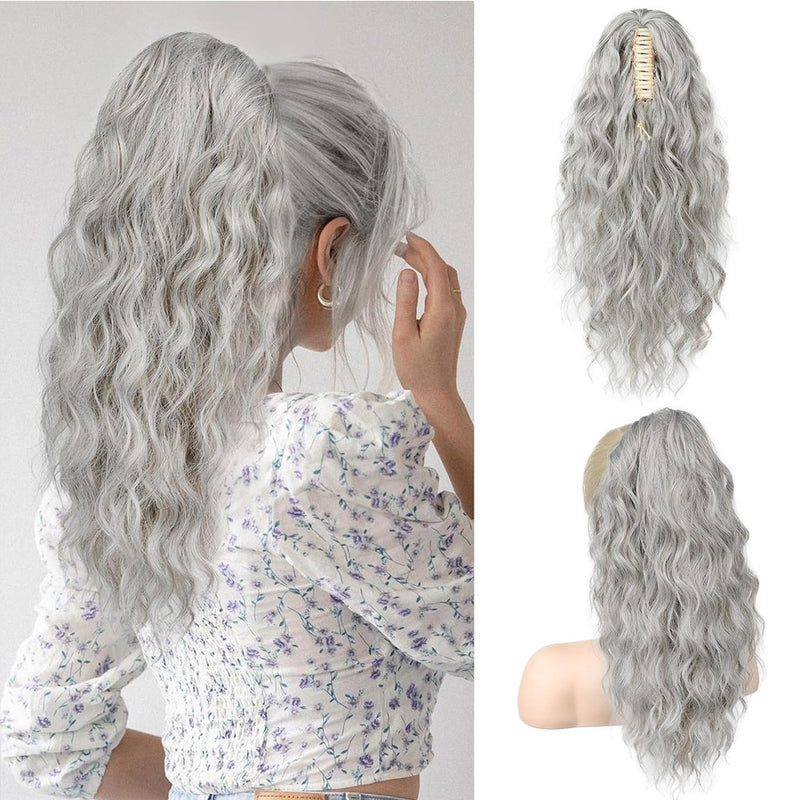 Womans Double Ponytail with Cornrow-style Voluminous