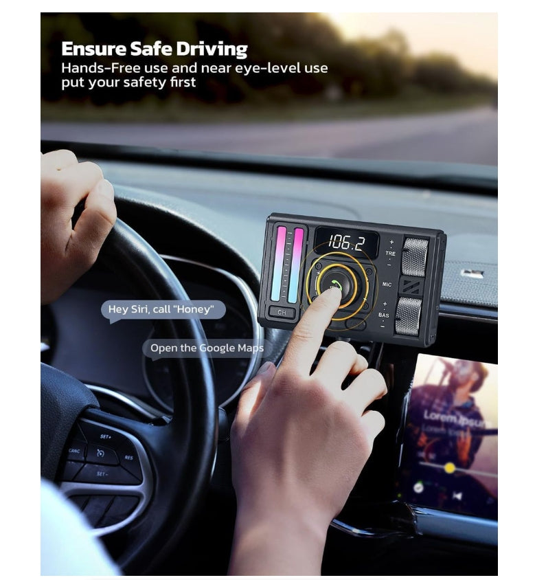 IPSTYLE Car Mp3 Bluetooth-compatible FM Transmitter Digital Display