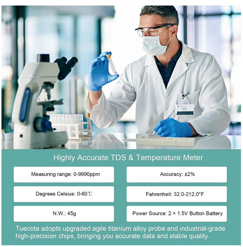 TDS Meter Water Quality Tester PPM Digital Water Quality Tester Pen