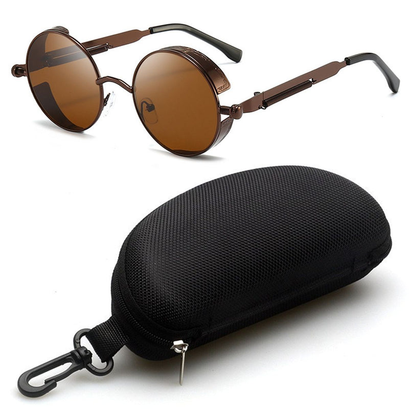 Round Metal Frame Sunglasses Men Women Retro Steampunk Glasses Sunglasses