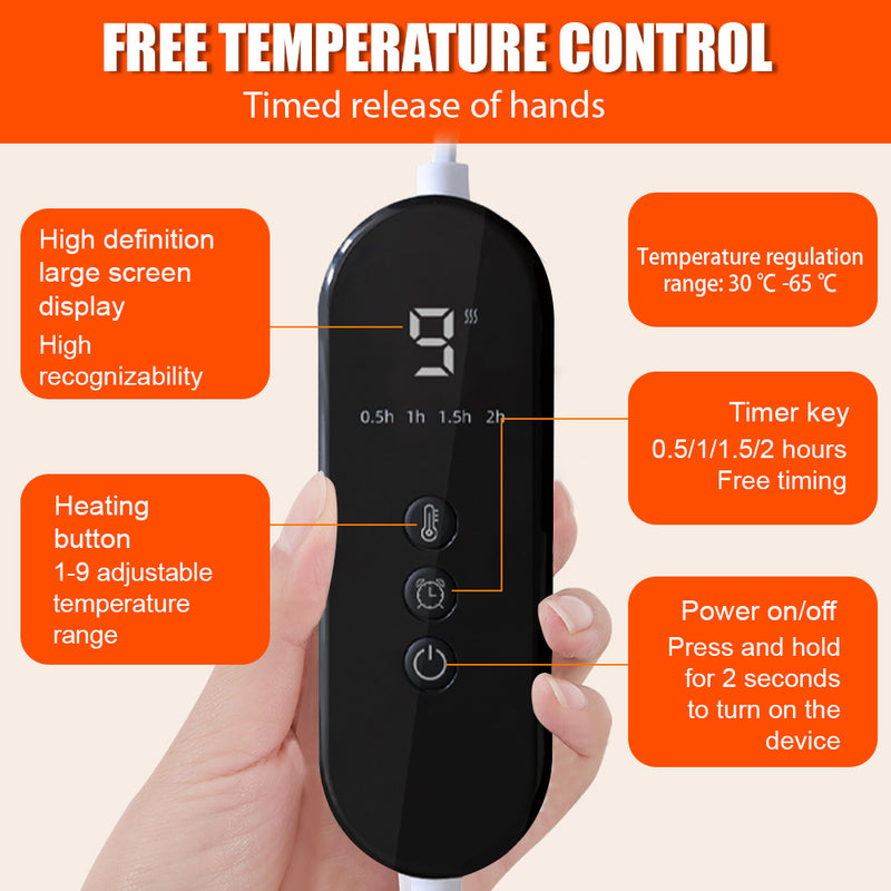Electric Heated Foot Warmers Soft Feet Heating Pad 9-gear Shoe Heating