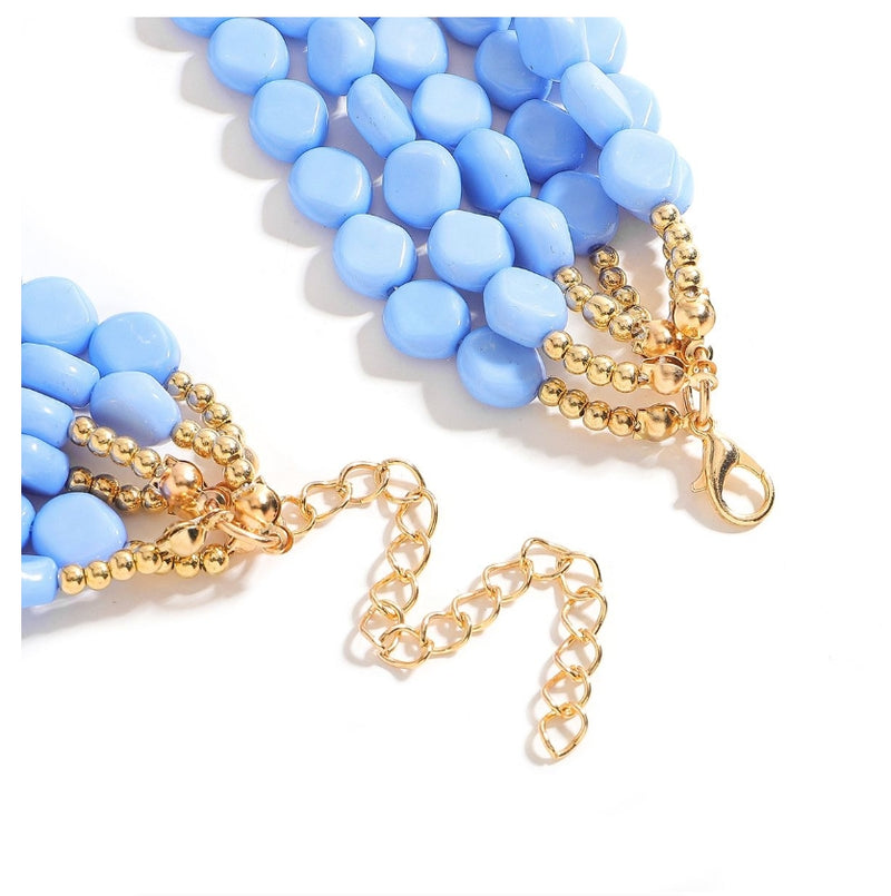 Bohemia Fashion Multilayer Beaded Necklace For Woman Vintage Rice Beads