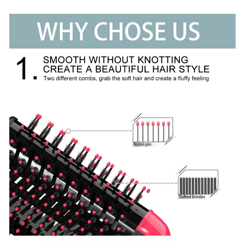 3 IN 1 Air Brush One-Step Hair Dryer Blow Dryer Brush Professional 1000W