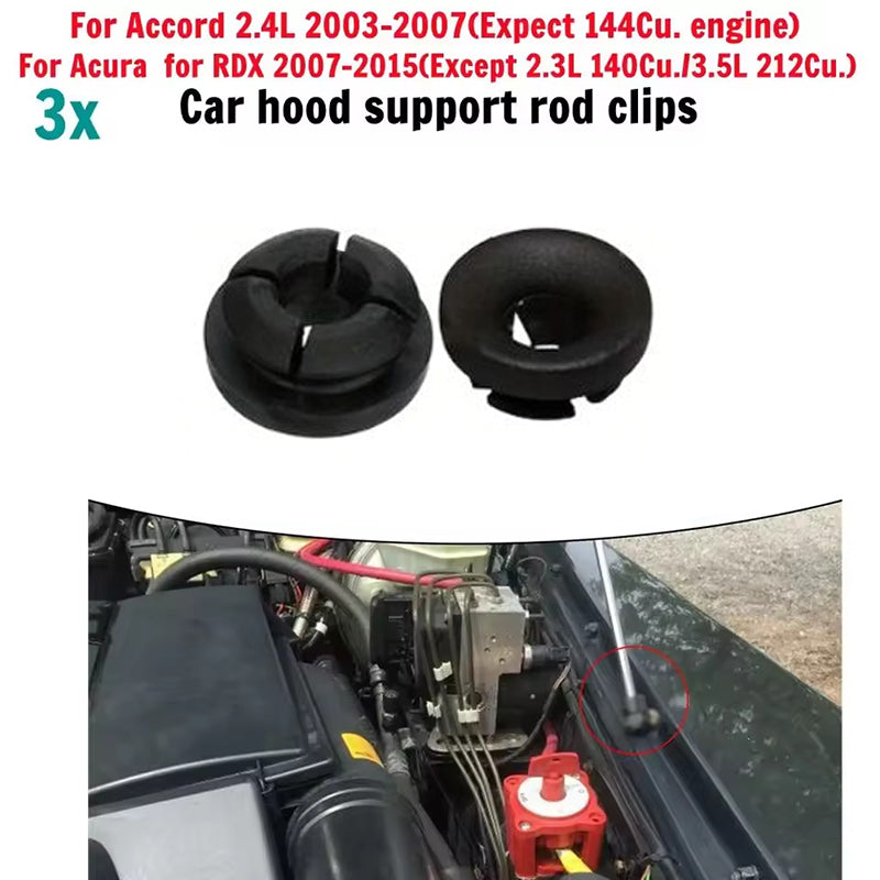 12Pcs Car Hood Support Rod Clips | PP Grommets for Honda Civic/Accord/Acura