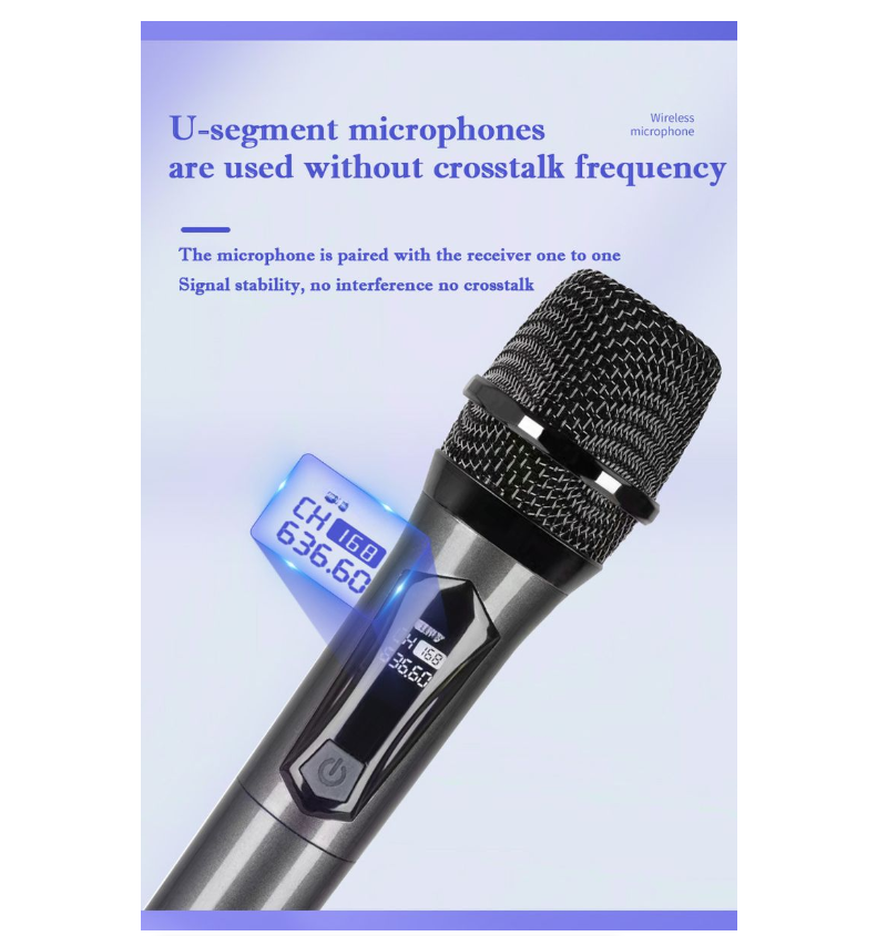 Wireless Microphone Dynamic Handheld Professional Mic For Sing Party Speech Church Club