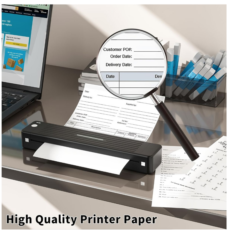 Thermal Printer Paper A4 Portable Thermal Printer Paper 100Sheets