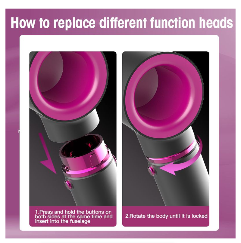 Hair Dryer Hot Air Brush Electric Ion Blow Dryer Brush- Four Changeable Brush
