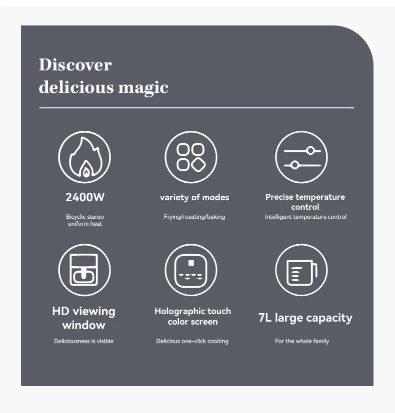Smart Air Fryer Electric visual window 5L