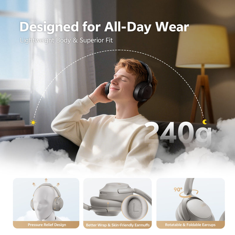 QCY H3S Wireless Over-Ear Bluetooth Headphones