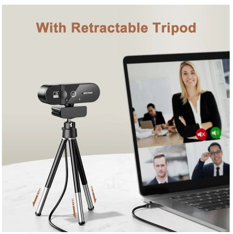 4K Webcam Mini Camera 2K Full HD Webcam with Microphone 30fps USB Web Cam