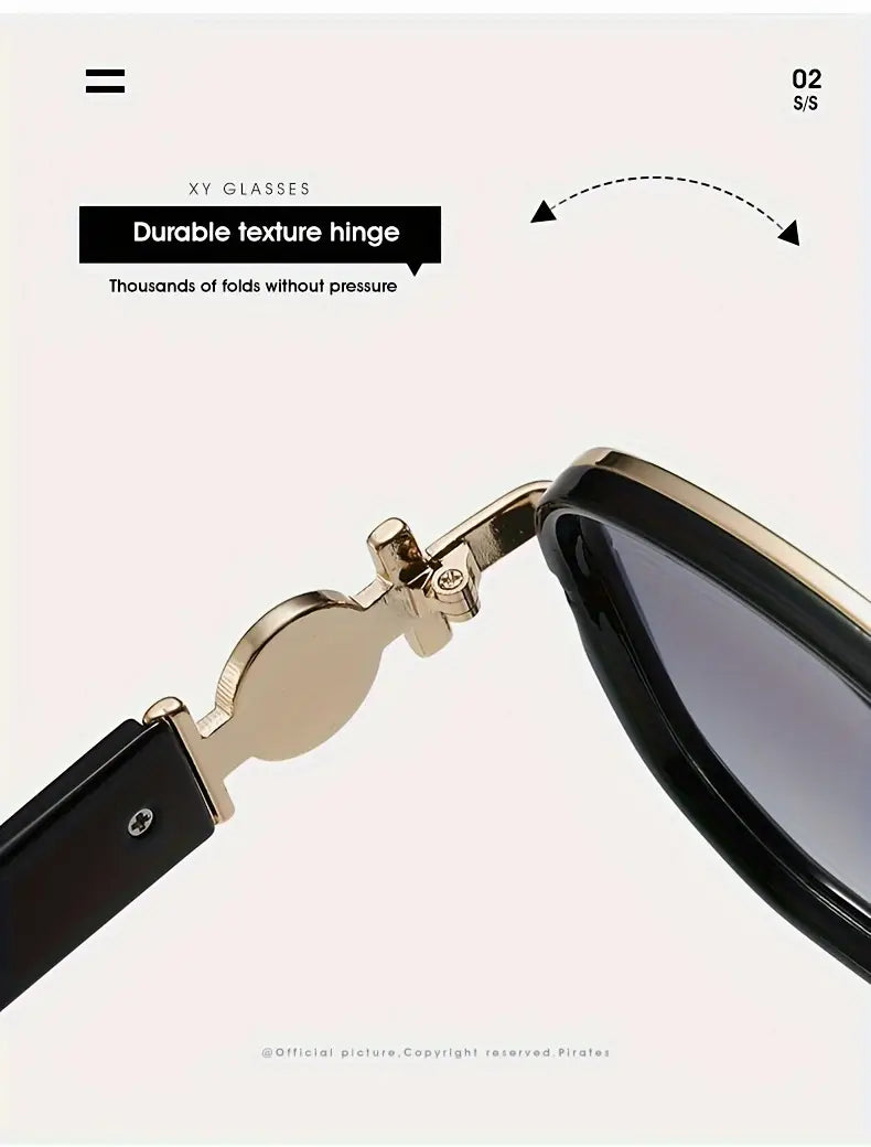 Men's Premium Elegant Square Sunglasses – Green Frame with Unique Temples, UV400 Protection for Daily & Outdoor Use