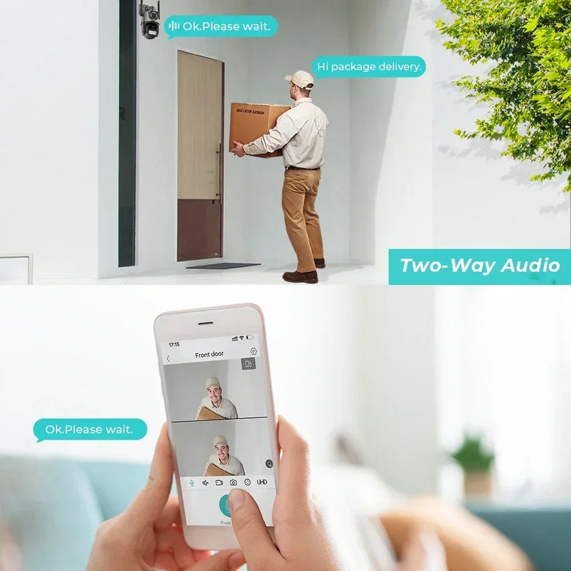 6MP WiFi Camera Wireless AI Humanoid Detection Home Security Baby Monitor