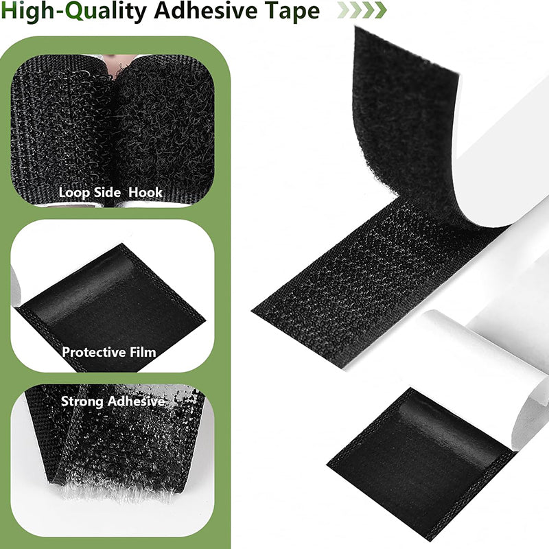 Self-Adhesive Nano Tape | 3M x 2CM Black/White Strong Sticky Tape 1 Rolls