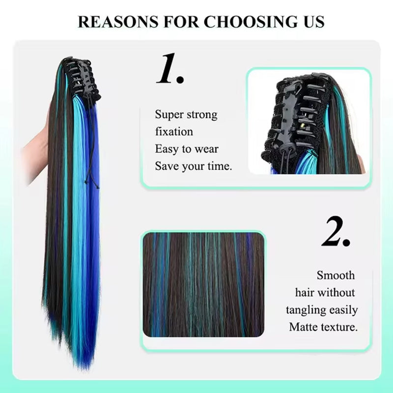 Womans Synthetic Flammable Fiber Wig Ponytail