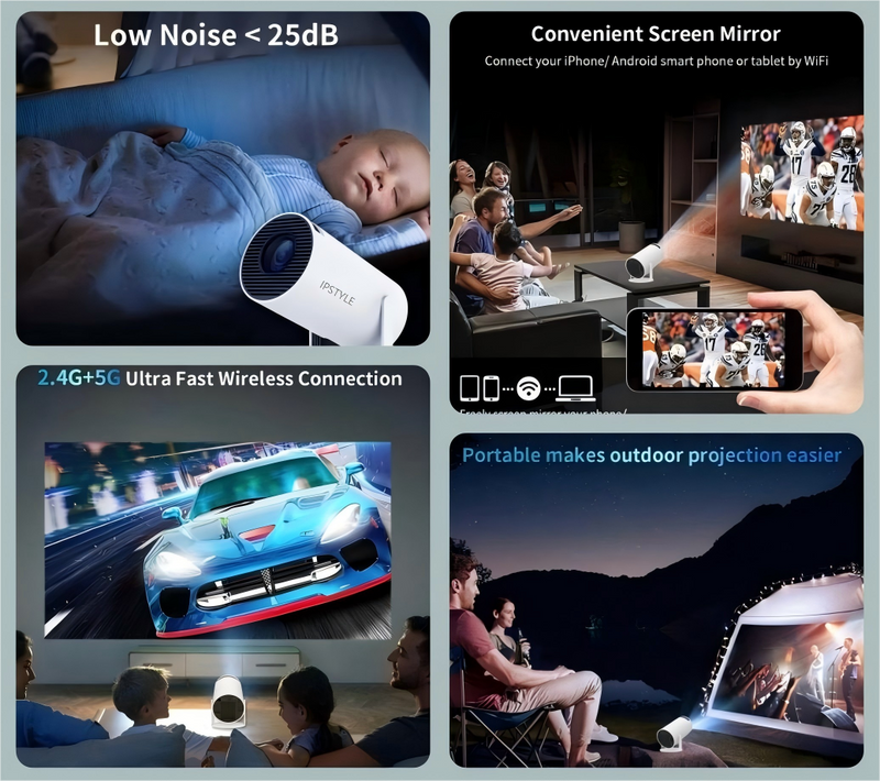 Portable 4K Ultra HD ProjectorTrending Projector Small And Compact