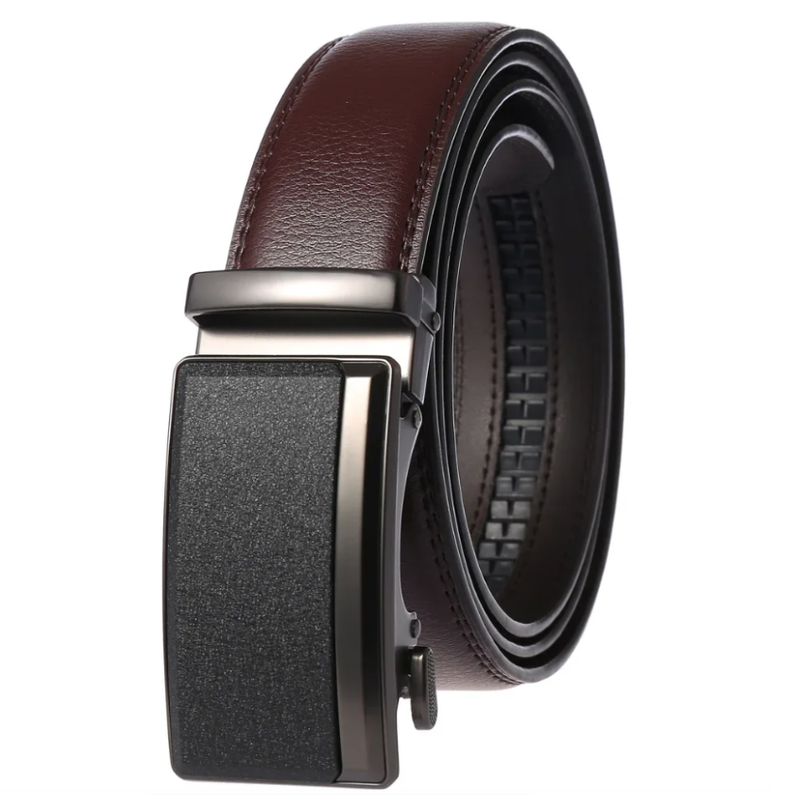 Men's Leather Belts Fashion Automatic Buckle Cowskin Male Belts Luxury Designer Black Brown 3.5cm