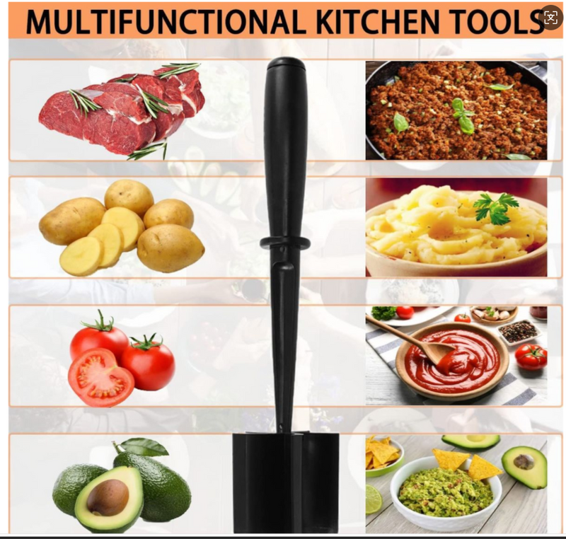 Meat Chopper Hamburger Masher Tool - Ground Beef and Potato
