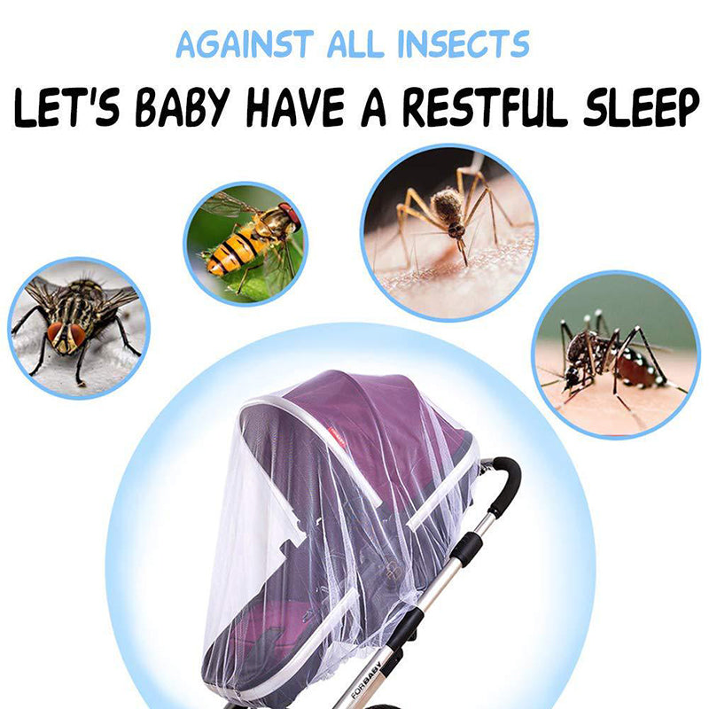 Universal Baby Mosquito Net – Fine Mesh for Strollers, Cots & Moses Baskets