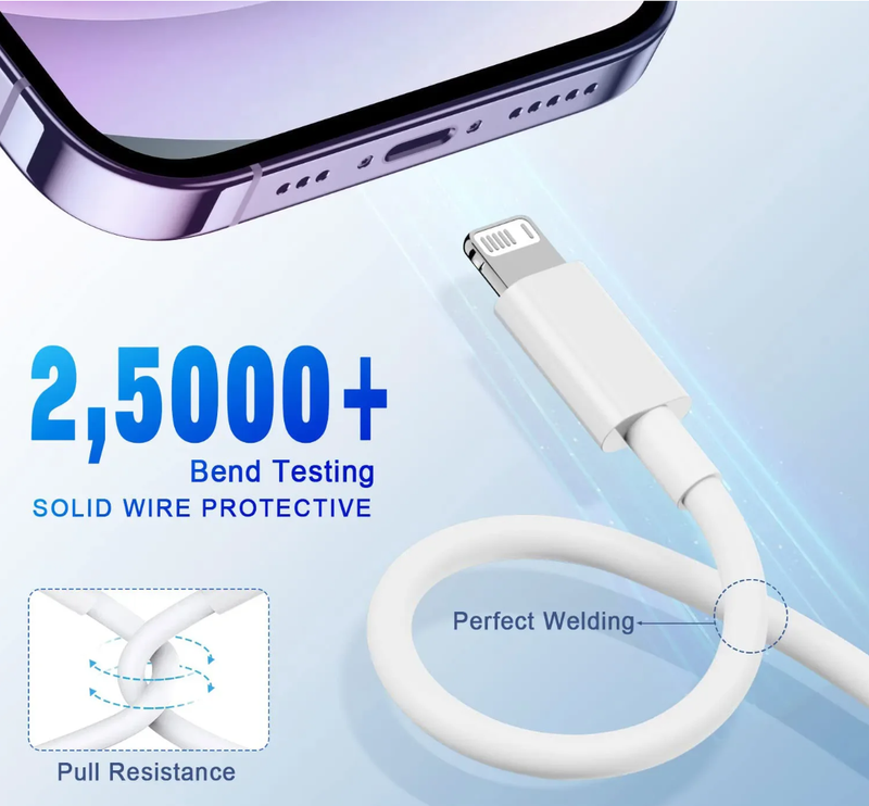 USB-C to Lightning Cable Fast Charging iPhone Compatible With iPad and more