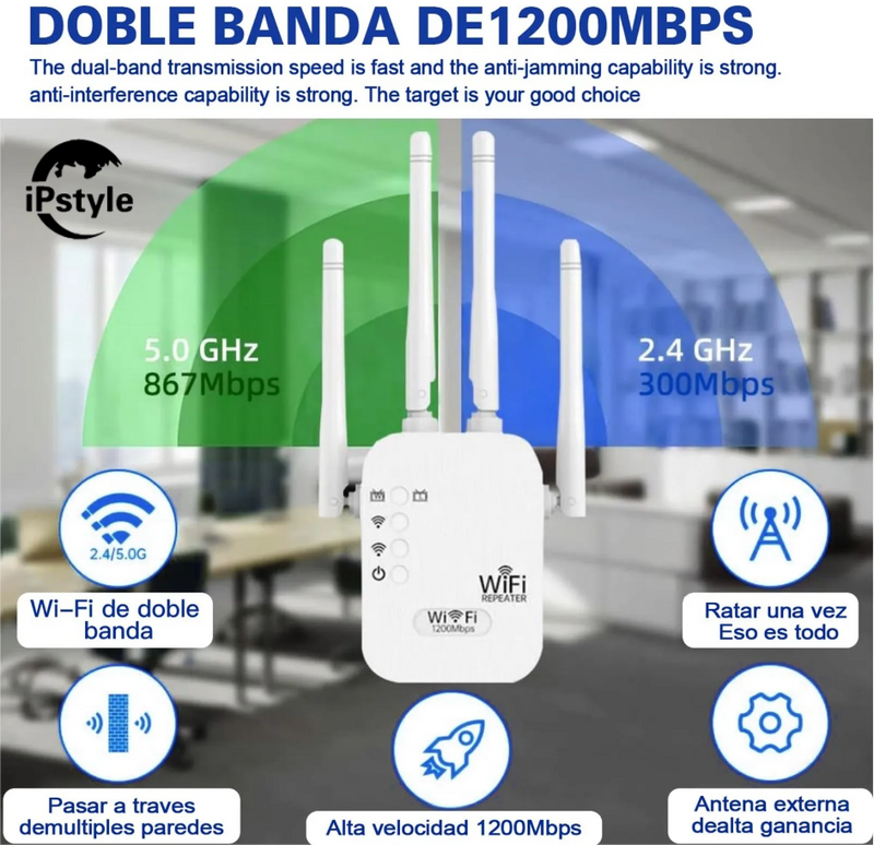 WiFi Repeater Wireless Extender 5G 2.4G Amplifier WiFi Router
