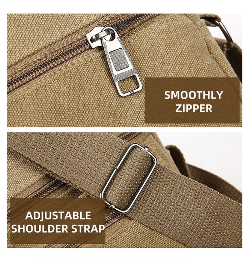 Canvas Shoulder Bag Casual Bag Sling Small Waterproof Business Handbag