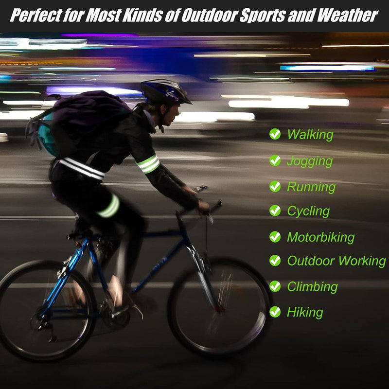 12Pcs Reflective Bands | High Visibility Polyester Reflector Wristbands For Safety