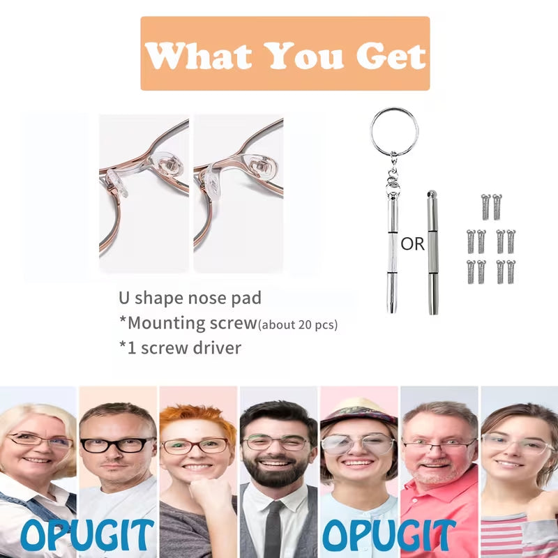 Kids Glasses Nose Pads, 5Pairs Large + 5Pairs Small Silicone Repair Kit