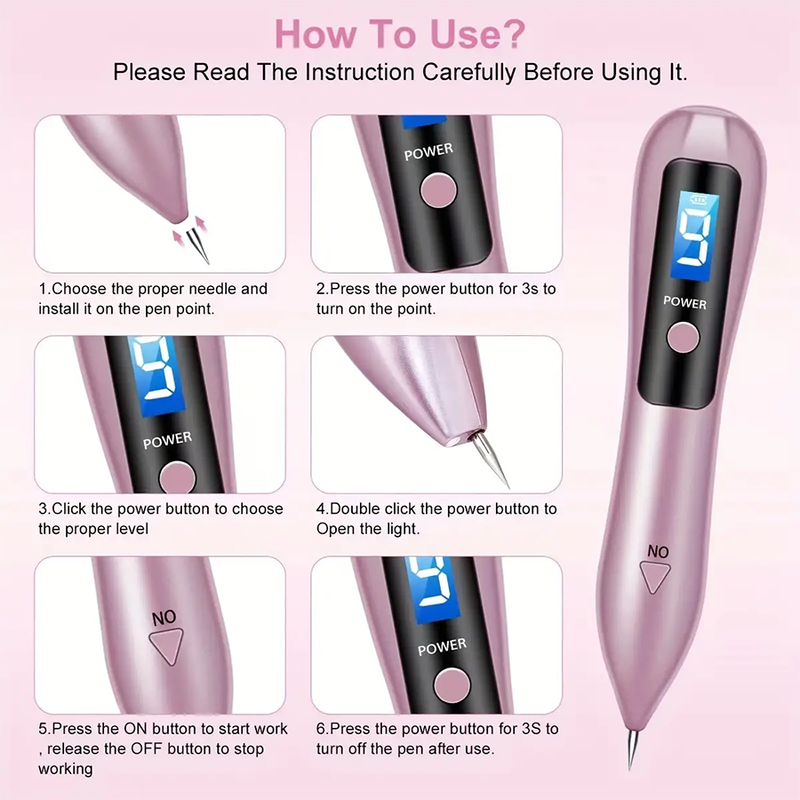 9 Level LCD Plasma Mole Freckle Tattoo Remover Pen