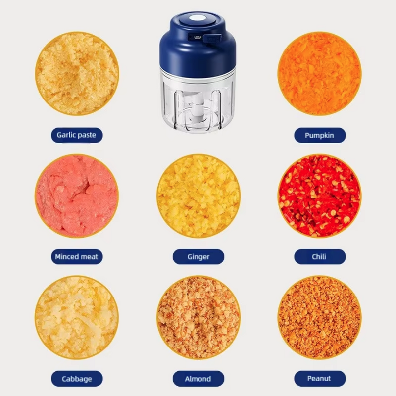 IPSTLE 320ML Electric Garlic Grinder, Vegetable Chopper, Food Processor USB Mini Garlic Grinder