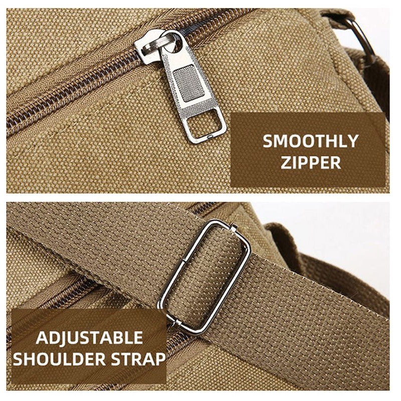 Canvas Shoulder Bag Casual Bag Sling Small Waterproof Business Handbag