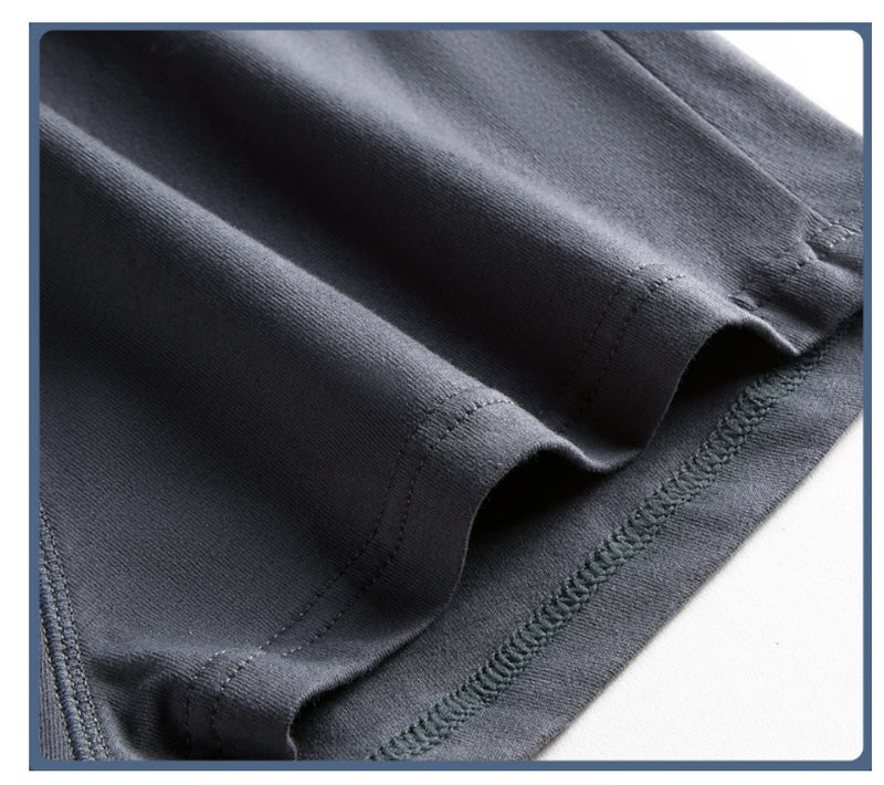 IPSTYLE Men's Boxer Underwear Man Mid-waist Underpants Solid Color