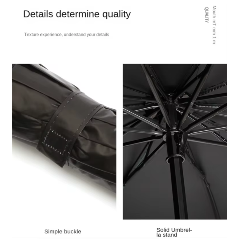 Oversized Folding Umbrella Windproof and Waterproof Large Sun Rain - 130CM